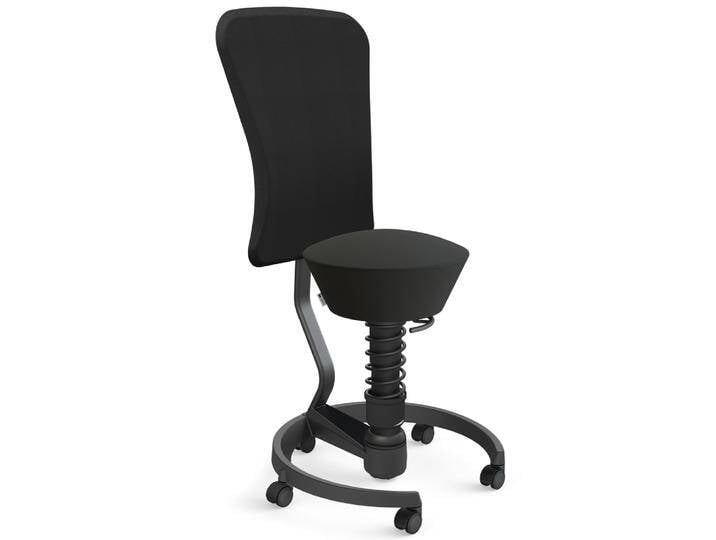 AERIS SWOPPER MIT ROLLEN UND LEHNE - Swopper Standard Kunstleder Schwarz Schwarz AERIS SWOPPER MIT ROLLEN UND LEHNE - Swopper Standard Kunstleder Schwarz Schwarz von aeris-swopper