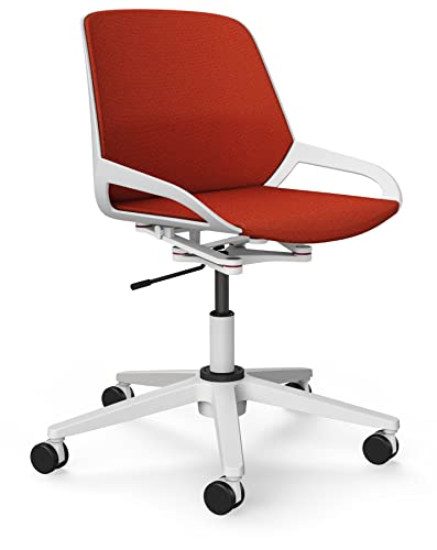 aeris Numo Task – Ergonomischer Bürostuhl mit Säule und Rollen, Rückenschonender Stuhl ohne Armlehne, Moderner Schreibtischstuhl mit Patentierter Technik, Design Drehstuhl, Sitzhöhe 45–56 cm von aeris