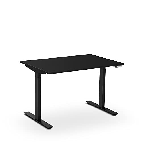 aeris Active Desk Höhenverstellbarer Schreibtisch 120x80 Schwarz, Stehtisch Höhenverstellbar Elektrisch mit Memory Funktion, Bürotisch Tischgestell aus Stahl, PC Tisch für Home Office von aeris