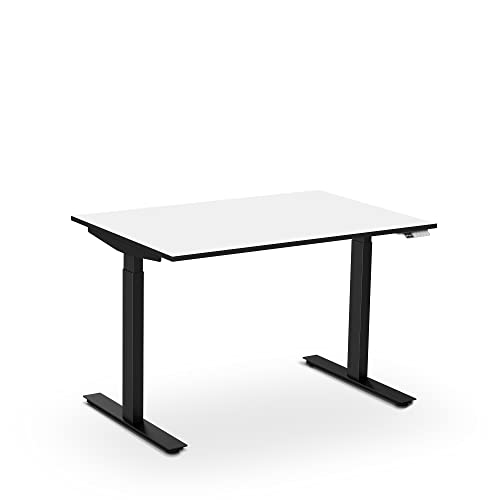 aeris Active Desk Höhenverstellbarer Schreibtisch 120x80 Schwarz, Stehtisch Höhenverstellbar Elektrisch mit Memory Funktion, Bürotisch Tischgestell aus Stahl, PC Tisch für Home Office von aeris
