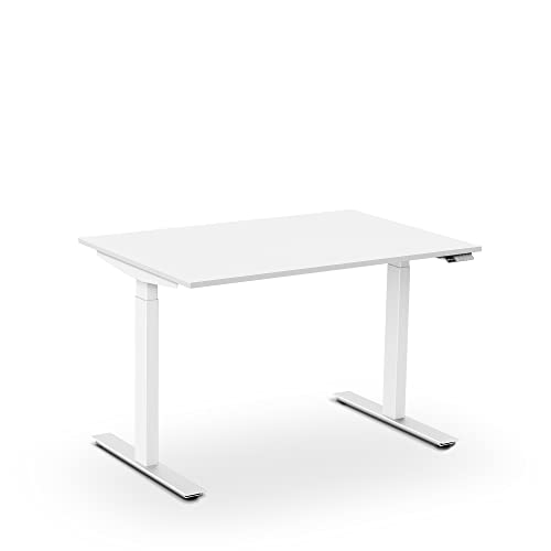 aeris Active Desk Höhenverstellbarer Schreibtisch 120x80 Weiß, Stehtisch Höhenverstellbar Elektrisch mit Memory Funktion, Bürotisch Tischgestell aus Stahl, PC Tisch für Home Office von aeris