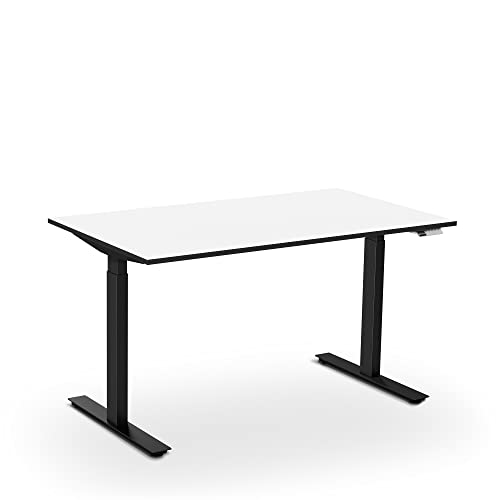 aeris Active Desk Höhenverstellbarer Schreibtisch 140x80 Schwarz, Stehtisch Höhenverstellbar Elektrisch mit Memory Funktion, Bürotisch Tischgestell aus Stahl, PC Tisch für Home Office von aeris