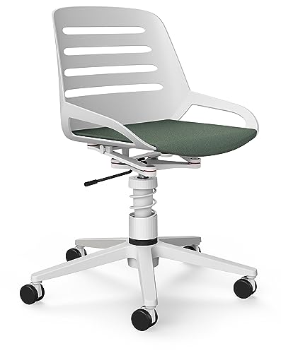 aeris Numo Task – Ergonomischer Bürostuhl mit Federbein und Rollen, Rückenschonender Stuhl mit Sitzpolster, Moderner Schreibtischstuhl mit Patentierter Technik, Design Drehstuhl, Sitzhöhe 45–56 cm von aeris