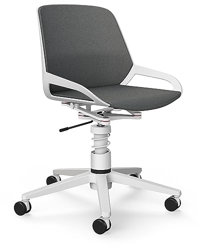 aeris Numo Task – Ergonomischer Bürostuhl mit Federbein und Rollen, Rückenschonender Stuhl ohne Armlehne, Moderner Schreibtischstuhl mit Patentierter Technik, Design Drehstuhl, Sitzhöhe 45–56 cm von aeris