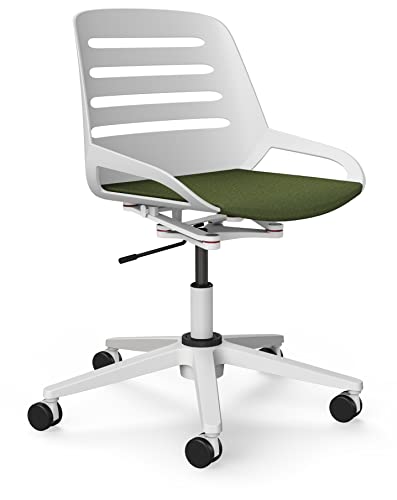 aeris Numo Task – Ergonomischer Bürostuhl mit Säule und Rollen, Rückenschonender Stuhl mit Sitzpolster, Moderner Schreibtischstuhl mit Patentierter Technik, Design Drehstuhl, Sitzhöhe 45–56 cm von aeris