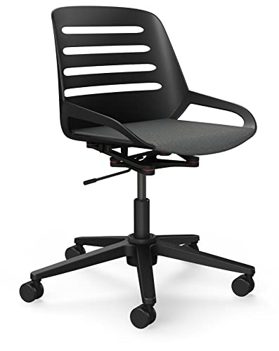 aeris Numo Task – Ergonomischer Bürostuhl mit Säule und Rollen, Rückenschonender Stuhl mit Sitzpolster, Moderner Schreibtischstuhl mit Patentierter Technik, Design Drehstuhl, Sitzhöhe 45–56 cm von aeris