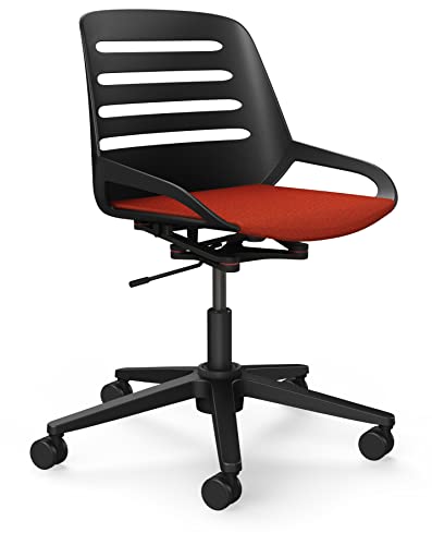 aeris Numo Task – Ergonomischer Bürostuhl mit Säule und Rollen, Rückenschonender Stuhl mit Sitzpolster, Moderner Schreibtischstuhl mit Patentierter Technik, Design Drehstuhl, Sitzhöhe 45–56 cm von aeris