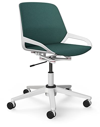 aeris Numo Task – Ergonomischer Bürostuhl mit Säule und Rollen, Rückenschonender Stuhl ohne Armlehne, Moderner Schreibtischstuhl mit Patentierter Technik, Design Drehstuhl, Sitzhöhe 45–56 cm von aeris