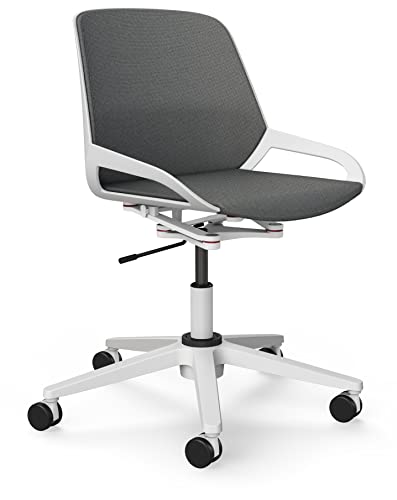 aeris Numo Task – Ergonomischer Bürostuhl mit Säule und Rollen, Rückenschonender Stuhl ohne Armlehne, Moderner Schreibtischstuhl mit Patentierter Technik, Design Drehstuhl, Sitzhöhe 45–56 cm von aeris