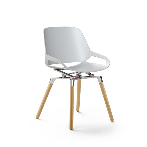 aeris Numo moderner Esszimmerstuhl – Schwingstuhl mit edlen Holzbeinen aus Eiche – Exklusiver Designstuhl – ergonomischer Stuhl für einen gesunden Rücken von aeris