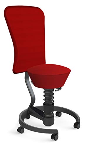 aeris Swopper Air – Ergonomischer Hocker mit extra weicher Polsterung – Bürohocker höhenverstellbar mit Rollen –Sitzhocker für einen gesunden Rücken, Feder Standard von aeris