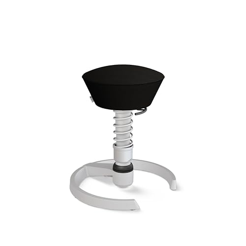 aeris Swopper Air – Ergonomischer Hocker mit extra weicher Polsterung – Bürohocker höhenverstellbar ohne Rollen –Sitzhocker für einen gesunden Rücken, Feder Standard von aeris
