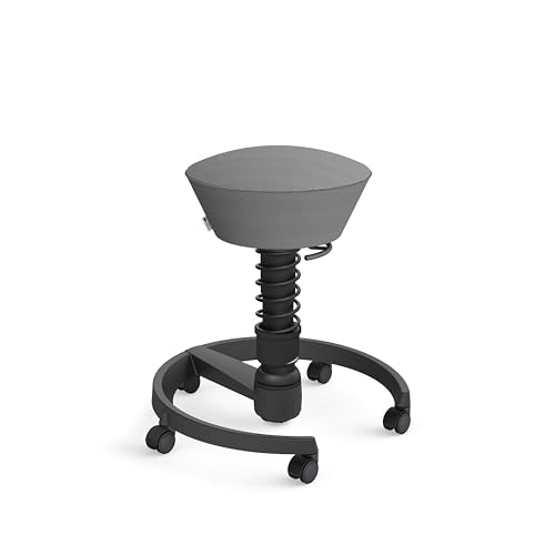 aeris Swopper Air – Ergonomischer Hocker mit extra weicher Polsterung – Bürohocker höhenverstellbar mit Rollen –Sitzhocker für einen gesunden Rücken, Feder Standard aeris Swopper Air – Ergonomischer Hocker mit extra weicher Polsterung – Bürohocker höhenverstellbar mit Rollen –Sitzhocker für einen gesunden Rücken, Feder Standard von aeris