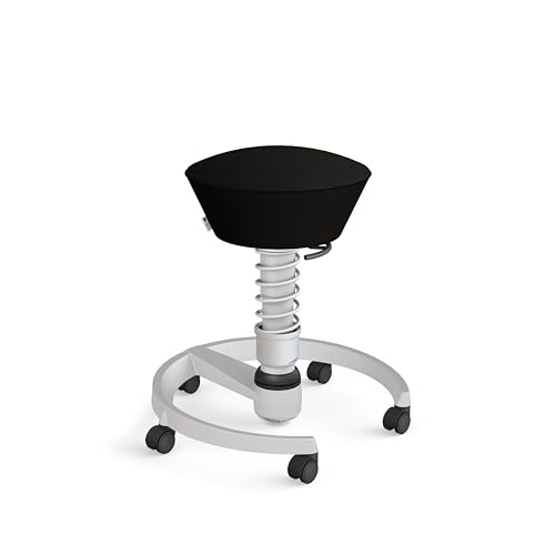 aeris Swopper Air – Ergonomischer Hocker mit extra weicher Polsterung – Bürohocker höhenverstellbar mit Rollen –Sitzhocker für einen gesunden Rücken, Feder Standard von aeris