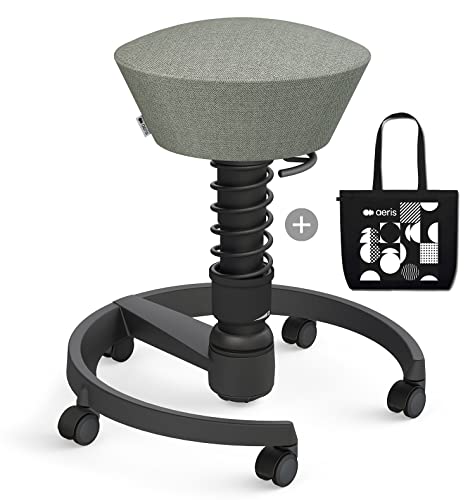 aeris Swopper – Ergonomischer Hocker – Bürohocker höhenverstellbar – Vielseitiger Schreibtischstuhl für einen gesunden Rücken – Bürostuhl mit Rollen, Feder Standard aeris Swopper – Ergonomischer Hocker – Bürohocker höhenverstellbar – Vielseitiger Schreibtischstuhl für einen gesunden Rücken – Bürostuhl mit Rollen, Feder Standard von aeris