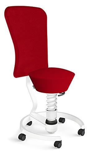 aeris Swopper – Hocker mit Lehne – Bürohocker höhenverstellbar – Schreibtischstuhl gegen Rückenschmerzen – Ergonomischer Bürostuhl und Sitztrainer, Feder Low von aeris