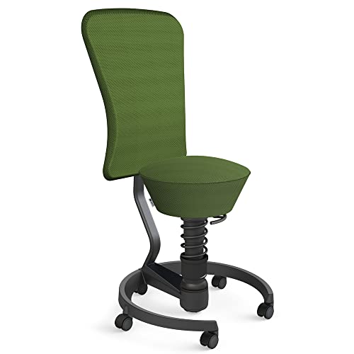 aeris Swopper Air – Ergonomischer Hocker mit extra weicher Polsterung – Bürohocker höhenverstellbar mit Rollen –Sitzhocker für einen gesunden Rücken, Feder Standard von aeris