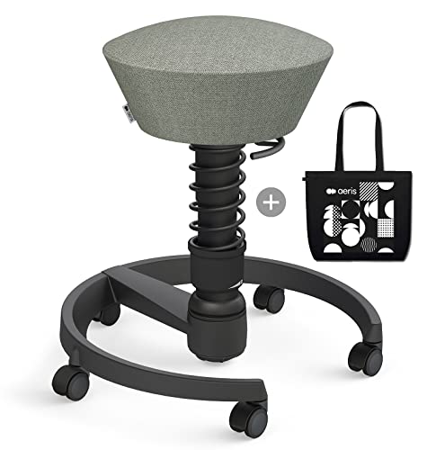 aeris Swopper – Ergonomischer Hocker – Bürohocker höhenverstellbar – Vielseitiger Schreibtischstuhl für einen gesunden Rücken – Bürostuhl mit Rollen, Feder Standard von aeris