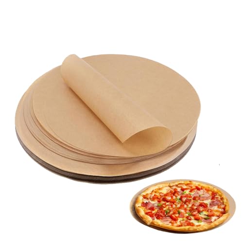 100 Sheets 30 cm Airfryer Backpapier,Pizzablech Butcher Baking Paper Round Non-Stick Baking Paper Round BBQ Paper Heat Resistant for Pans Baking BBQ Cake von afhgdjr