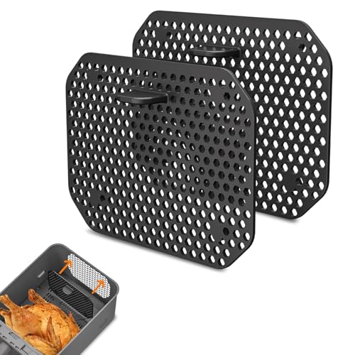 2 Stück Silikon-Spritzschutz-Zubehörset,Airfryer Zubehör,Heißluftfritteuse Zubehör,Airfryer-Zubehör für Ninja Airfryer Double Stack SL400EU und SL300EU,Schwarz,Wiederverwendbar 2 Stück Silikon-Spritzschutz-Zubehörset,Airfryer Zubehör,Heißluftfritteuse Zubehör,Airfryer-Zubehör für Ninja Airfryer Double Stack SL400EU und SL300EU,Schwarz,Wiederverwendbar von afhgdjr