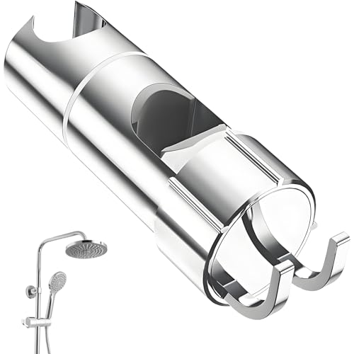 Universal Handbrause Halterung,Duschkopf Halterung für Stange 18-25 mm,360° Drehbar,ABS Verchromt Duschkopf Halterungen,Kein Bohren Erforderlich,Einfache Handhabung,für Verschiedene Duschköpfe von afhgdjr