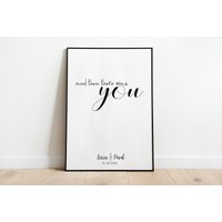 And Then There Was You - Poster, Personalisiert Mit Datum, Namen, in Den Größen A5 A3 von afisaPapeterie