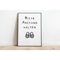 Bitte Abstand Halten - Lustiges Poster in Den Größen A5 A3 Bitte Abstand Halten - Lustiges Poster in Den Größen A5 A3 von afisaPapeterie