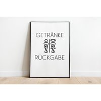 Getränkerückgabe - Poster, Toilettenschild, Badezimmer Getränkerückgabe - Poster, Toilettenschild, Badezimmer von afisaPapeterie