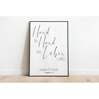 Hand in Ein Leben Lang - Personalisierte Poster Den Größen A5 A3 Hand in Ein Leben Lang - Personalisierte Poster Den Größen A5 A3 von afisaPapeterie