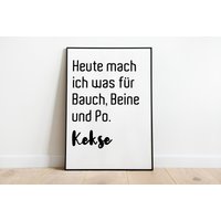 Heute Mach Ich Was Für Bauch, Beine Und Po - Poster in Den Größen A5 Bis A3 Heute Mach Ich Was Für Bauch, Beine Und Po - Poster in Den Größen A5 Bis A3 von afisaPapeterie
