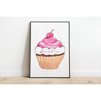 Personalisiertes Cupcake Poster Mit Namen - in Den Größen A5 A3 Personalisiertes Cupcake Poster Mit Namen - in Den Größen A5 A3 von afisaPapeterie