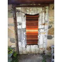Boho Gewebter Ombre Wandbehang, Finnland Wandkunst, Orange Textil Ateljee Hukari Tampere H 45 X B 17 von aflairfordrama