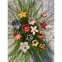 5 Stk. Keramikblümchen Neue Farben von africanfairy