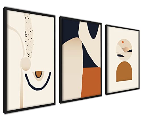 Abstrakt Poster Set | Wandkunst Drucke Abstrakt Modern Ästhetische Kunst Poster | Geometrisch Zeichnung Wandkunst | 3x 30x40cm | ohne Bilderrahmen von ag.art deco