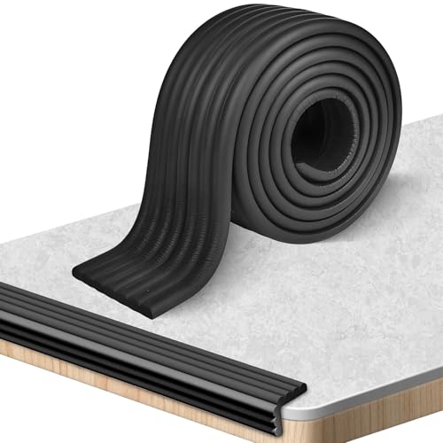 agctrler 5M Kantenschutz Selbstklebend, Weichem Extra Breit Schaumstoff Kantenschutz Selbstklebend Schaumstoff Eckenschutz für Haushaltsschränke Scharfe Kanten/Stufen (Schwarz) von agctrler