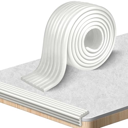 agctrler 5M Kantenschutz Selbstklebend, Weichem Extra Breit Schaumstoff Kantenschutz Selbstklebend Schaumstoff Eckenschutz für Haushaltsschränke Scharfe Kanten/Stufen (Weiß) von agctrler