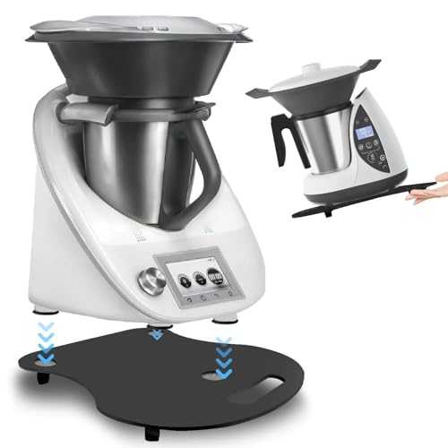 agctrler Gleitbrett für Thermomix TM6 TM5, Thermomix Rollbrett TM6 mit Rollen und Handgriff, Thermomix Brett müheloses Verschieben Rollbrett aus Acryl Schwarz von agctrler