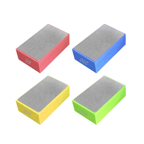 4 Stück Diamant-Handschleifpads, Schleifblöcke zum Schleifen von Beton, Diamant-Schleifblock-Set, 60#, 100#, 200#, 400# 4 Stück Diamant-Handschleifpads, Schleifblöcke zum Schleifen von Beton, Diamant-Schleifblock-Set, 60#, 100#, 200#, 400# von aghoer
