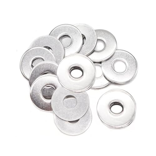 40 Stück Groß Beilagscheiben, A2 Große Flach Unterlegscheiben Karosseriescheiben, 304 Edelstahl Flache Karosseriescheibe, Großer Außendurchmesser(M6 X 20 MM) von aghoer