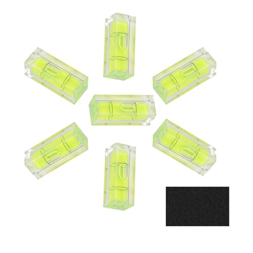 6 Stücke Mini Wasserwaage, 15 * 15 * 40MM Präzisions-Bubble Level Mit Selbstklebender Magnetischer Saugkraft von aghoer