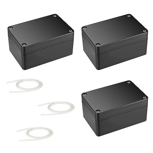 Abzweigdose Wasserdicht IP66, 3 Stück Verteilerdose Außen, Schwarz Electronic Projekt Box, Elektrozubehör Gehäuse Kunststoff, 100 x 68 x 50 mm Abzweigdose Wasserdicht IP66, 3 Stück Verteilerdose Außen, Schwarz Electronic Projekt Box, Elektrozubehör Gehäuse Kunststoff, 100 x 68 x 50 mm von aghoer