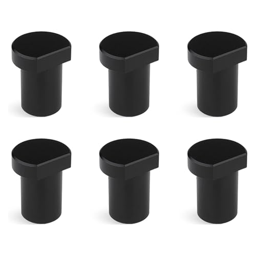 Aluminiumlegierung Bankklemme, 6 Stück Spannbacken zum Flachspannen, 20 mm Bankklemmen, Bench Dogs Edelstahl, Werkbank Stopper,für Feste Bänke(Schwarz) von aghoer