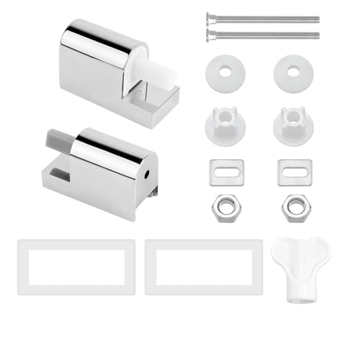 Wc Sitz Halterung, 2 Stück ABS Wc Sitz Scharniere, Softclose Wc Sitz Befestigung, Absenkautomatik Toilettensitz, für Feste Toilettensitzteile zu Installieren von aghoer