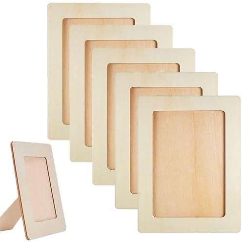 aghoer Hölzerner Bilderrahmen, 6 Stück DIY Holzbilderrahmen, DIY Malprojekte, Rechteckige Bastelrahmen Set, für Tischdisplay Und Basteln DIY aghoer Hölzerner Bilderrahmen, 6 Stück DIY Holzbilderrahmen, DIY Malprojekte, Rechteckige Bastelrahmen Set, für Tischdisplay Und Basteln DIY von aghoer