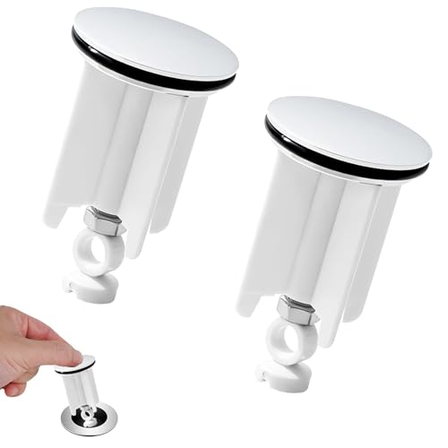 2 Stücke Waschbeckenstöpsel 40mm,Abflussstopfen Waschbecken Einstellbare Gummi,Stöpsel Waschbecken Universal Sink Stopper Ersatz Für Bad und Küche,Handelsüblichen Waschbecken Waschbecken Stöpsel von agogue