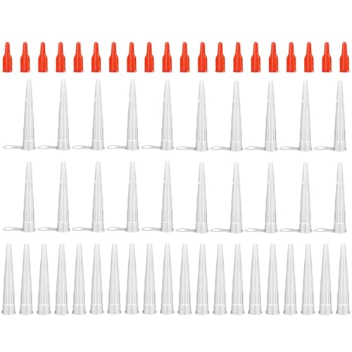 60 Stück Kartuschenspitzen,Silikon Spitzen Silikonspitzen Transparent Silikonspitzen Mit Gewinde,Silikontüllen Ersatzspitzen Abdichten Kappen für Silikonkartuschen Silikondüsen Dichtmittel Werkzeug 60 Stück Kartuschenspitzen,Silikon Spitzen Silikonspitzen Transparent Silikonspitzen Mit Gewinde,Silikontüllen Ersatzspitzen Abdichten Kappen für Silikonkartuschen Silikondüsen Dichtmittel Werkzeug von agogue