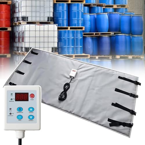 Powerblanket Fassheizdecke - 55/275 Gallonen, Vollabdeckung IBC-Behälter-/Tankheizdecke Mit Einstellbarer Temperatur Und Zeitsteuerung, Thermodecke Ölfass Für Öle 200L/55Gallon von agreilduite