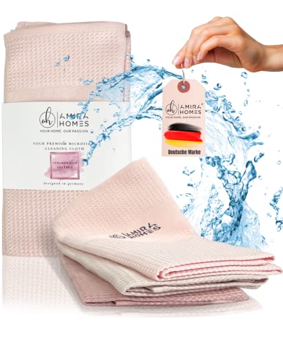 Amira Homes® - Premium Mikrofasertücher für streifenfreien Glanz, ökologische Putztücher ohne Putzmittel, universell für Haushalt, Fenster UVM. von ah | AMIRA HOMES YOUR HOME. OUR PASSION.