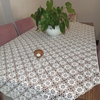 Handgemachte Häkelspitze Tischdecke Alle Weiße Dünne Baumwolle Seil Aussteuer Für Hochzeit von ahandyshop