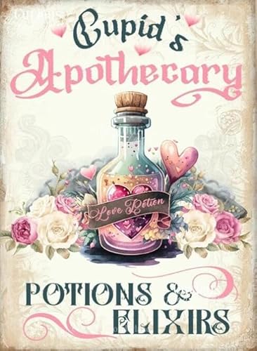 Valentins-Apotheker-Schild – Amor-Liebestrank-Schild – Apotheker-Blechschild 30,5 x 20,3 cm Valentins-Apotheker-Schild – Amor-Liebestrank-Schild – Apotheker-Blechschild 30,5 x 20,3 cm von ahee